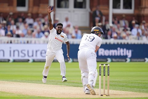 England vs Sri Lanka 2nd Test Day 1: Sri Lanka's Asitha Fernando appeals for a wicket during match against England 